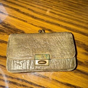 Vintage leather coin and card holder